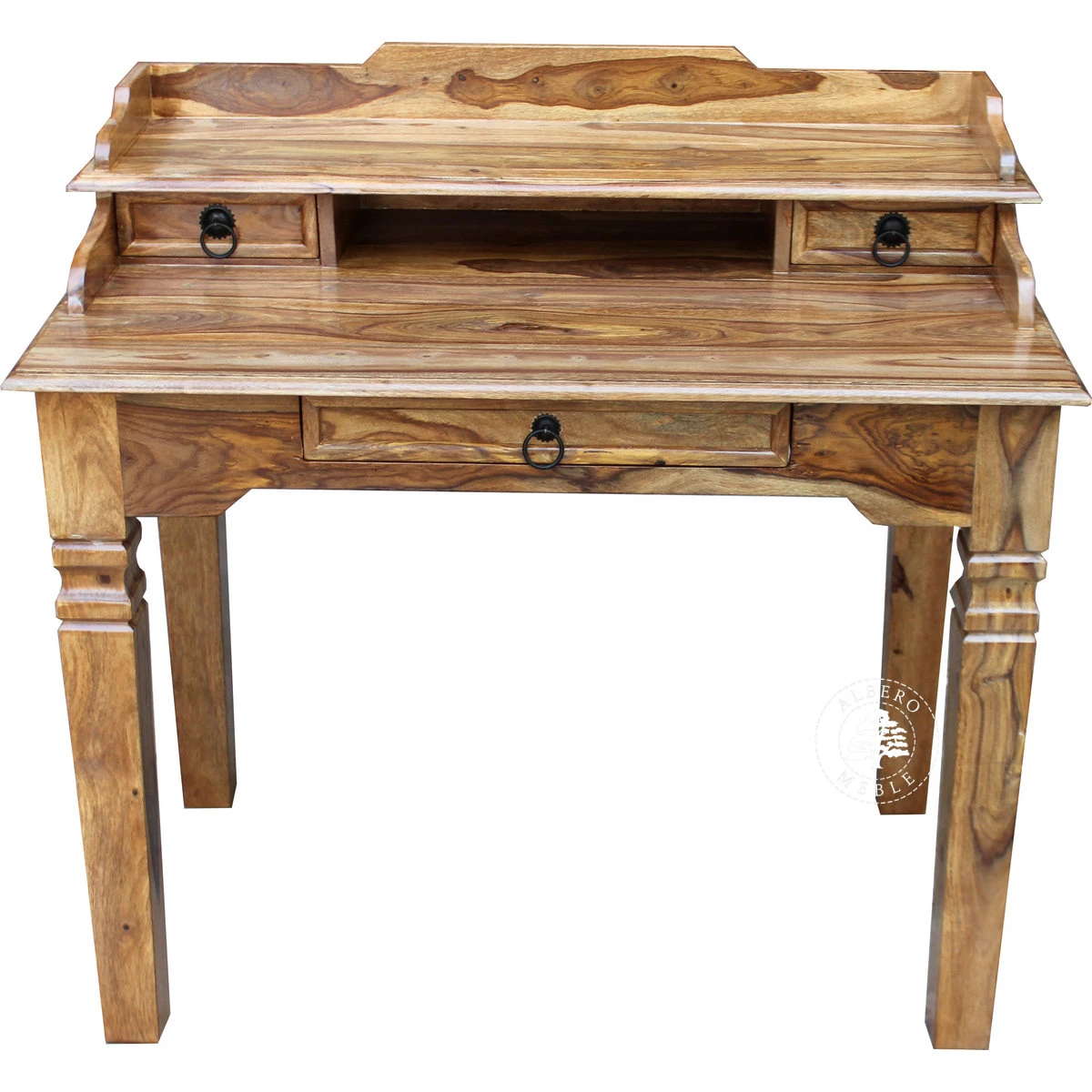 Stylowy sekretarzyk z drewna litego palisander indyjski