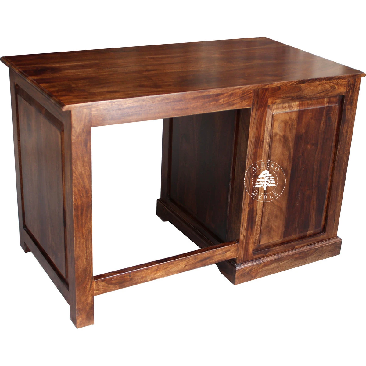 Kolonialne biurko z litego drewna palisander