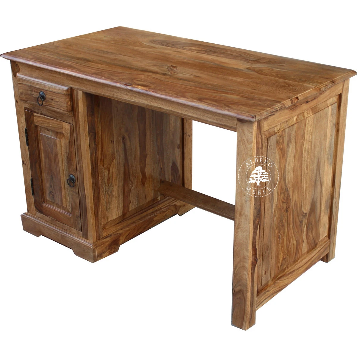 Kolonialne biurko z litego drewna palisander