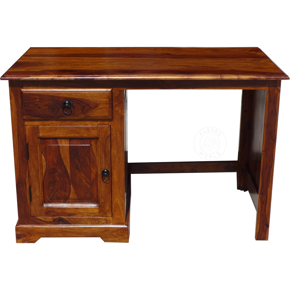 Kolonialne biurko z litego drewna palisander