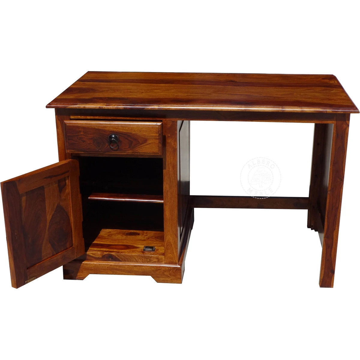 Kolonialne biurko z litego drewna palisander