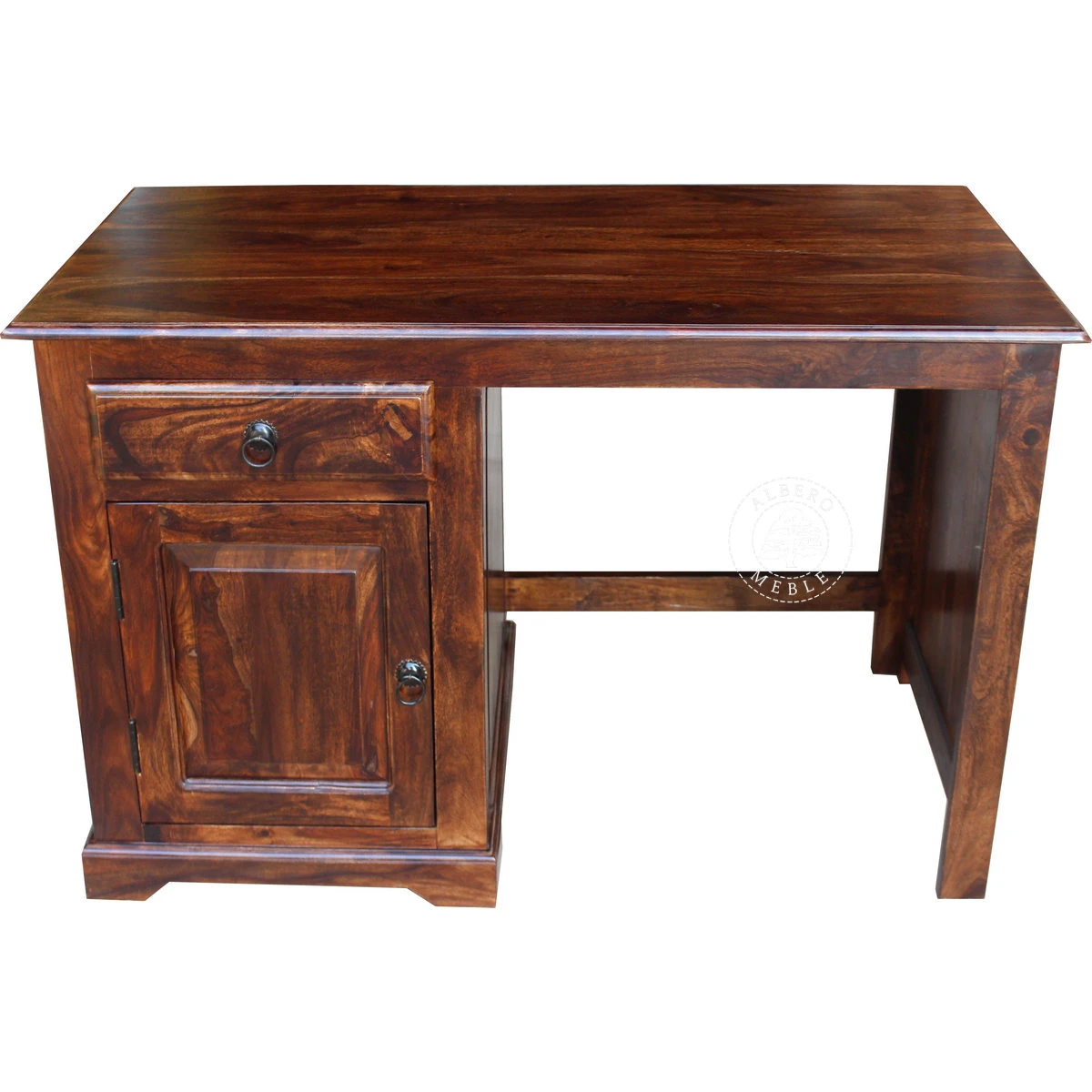 Kolonialne biurko z litego drewna palisander