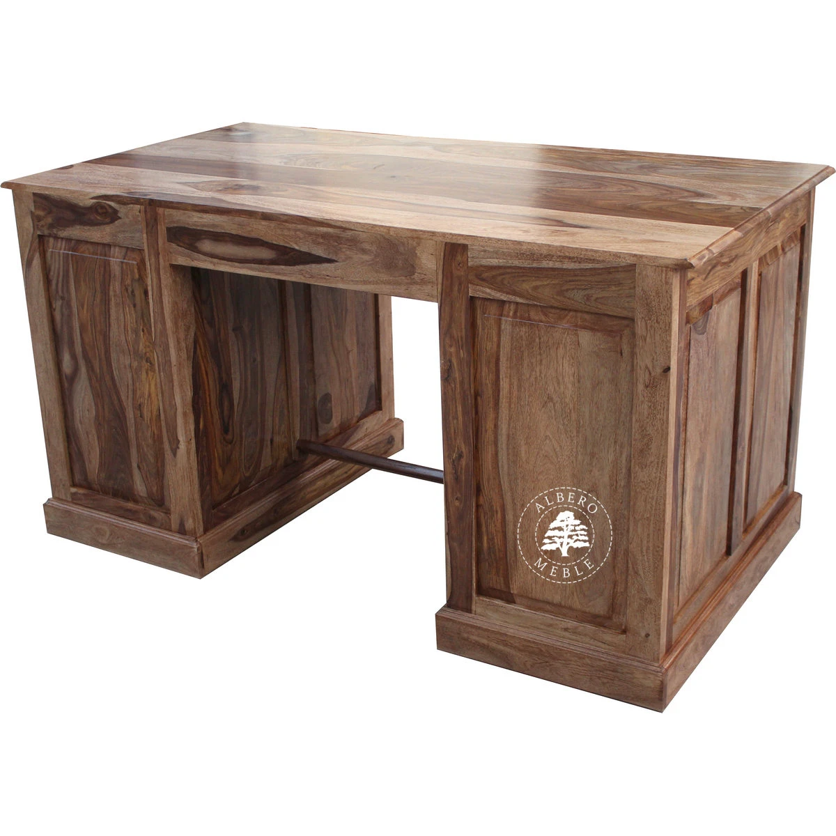 Duże biurko gabinetowe z drewna litego palisander