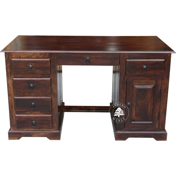 Duże biurko gabinetowe z drewna litego palisander