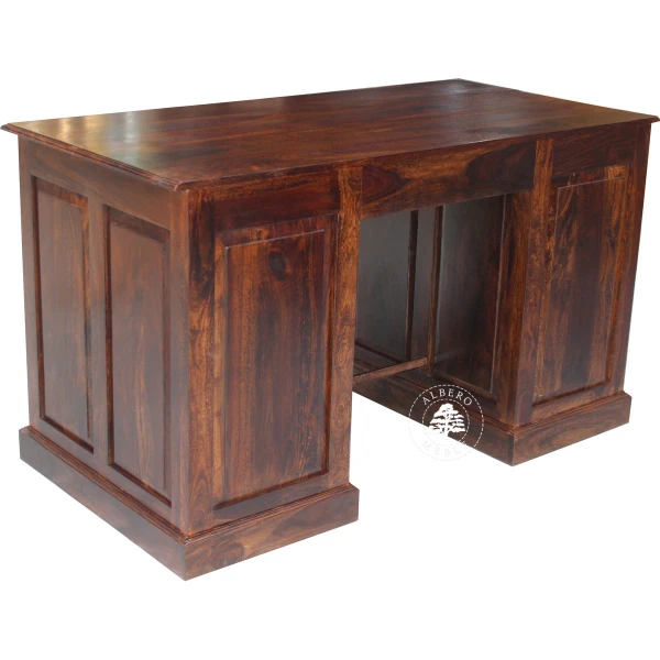 Duże biurko gabinetowe z drewna litego palisander