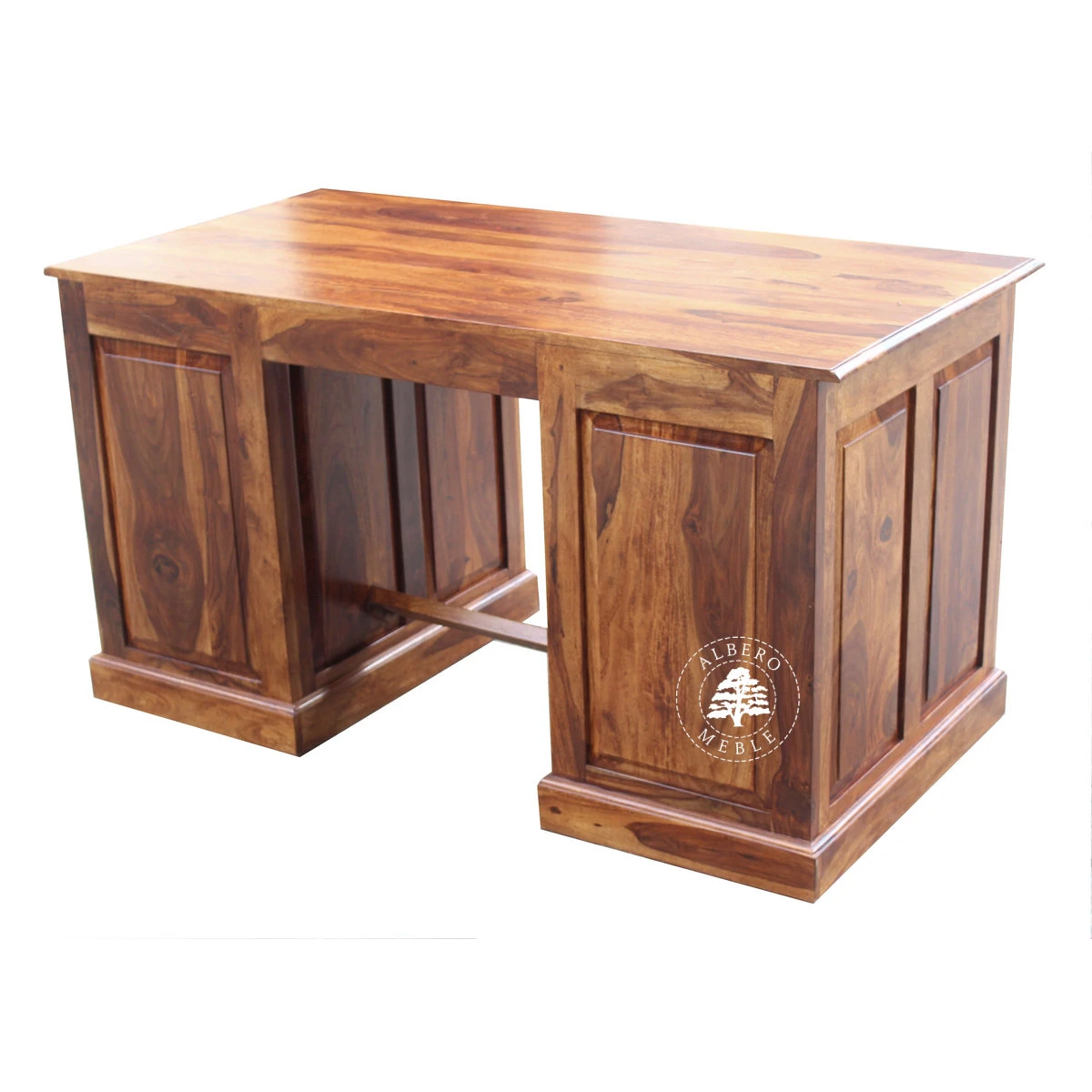 Duże biurko gabinetowe z drewna litego palisander