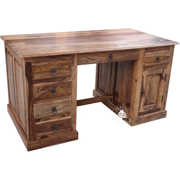 Duże biurko gabinetowe z drewna litego palisander