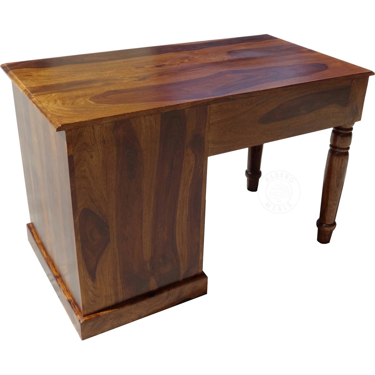 Tradycyjne kolonialne biurko z litego drewna palisander