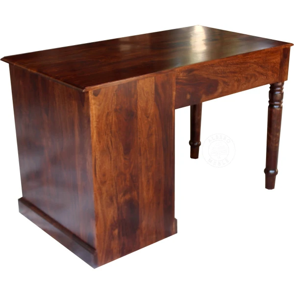 Tradycyjne kolonialne biurko z litego drewna palisander