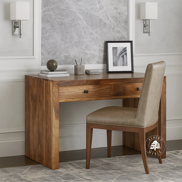 Nowoczesne proste biurko drewniane do pokoju