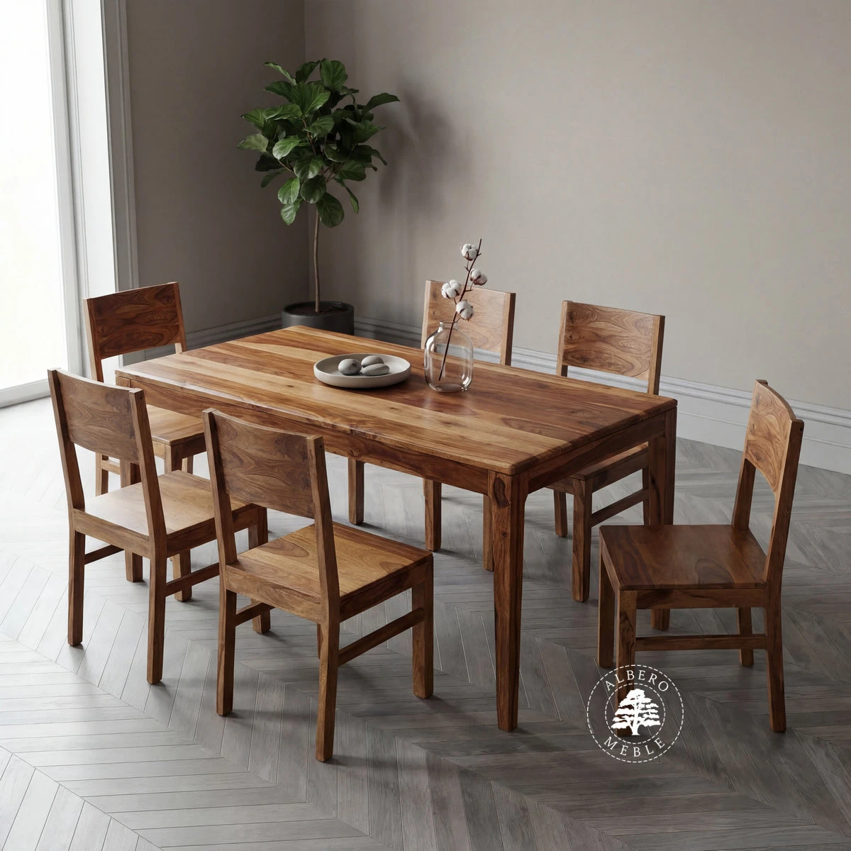 Stół z litego drewna palisandrowego CITY