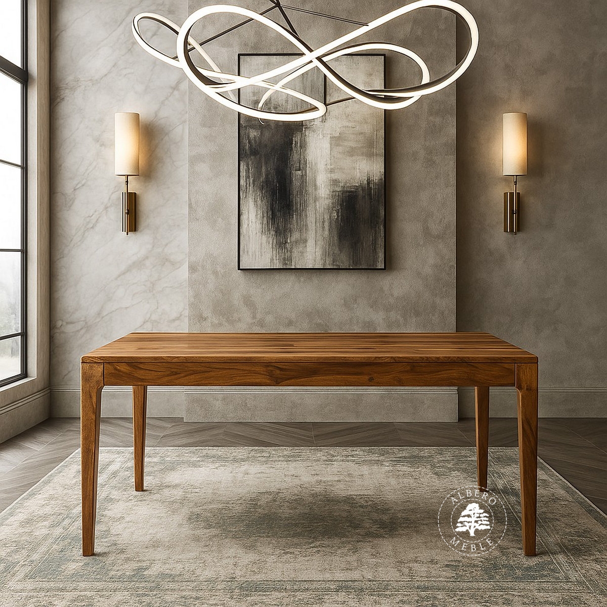 Stół z litego drewna palisandrowego CITY