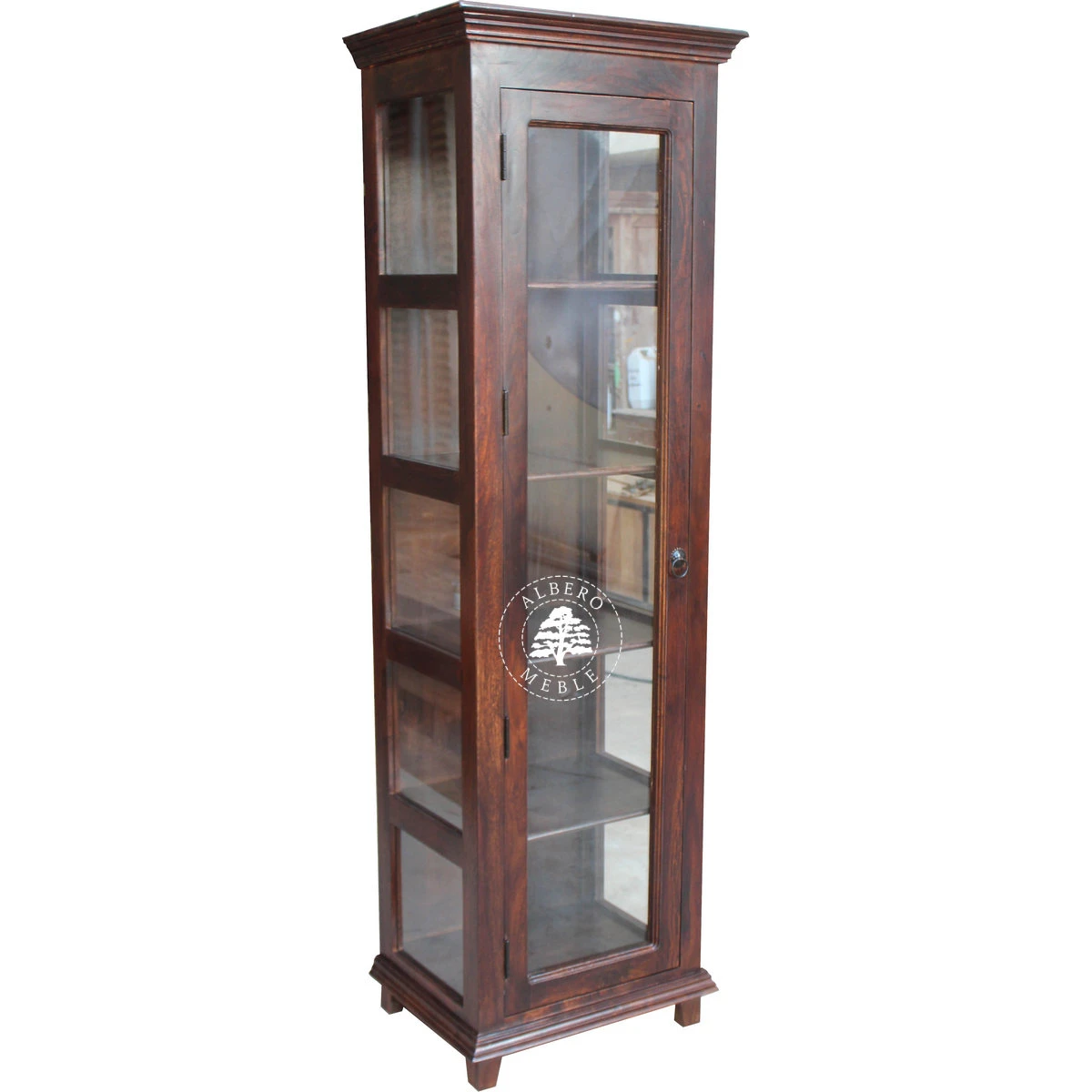 Stylowa jednodrzwiowa serwantka Albero z litego drewna