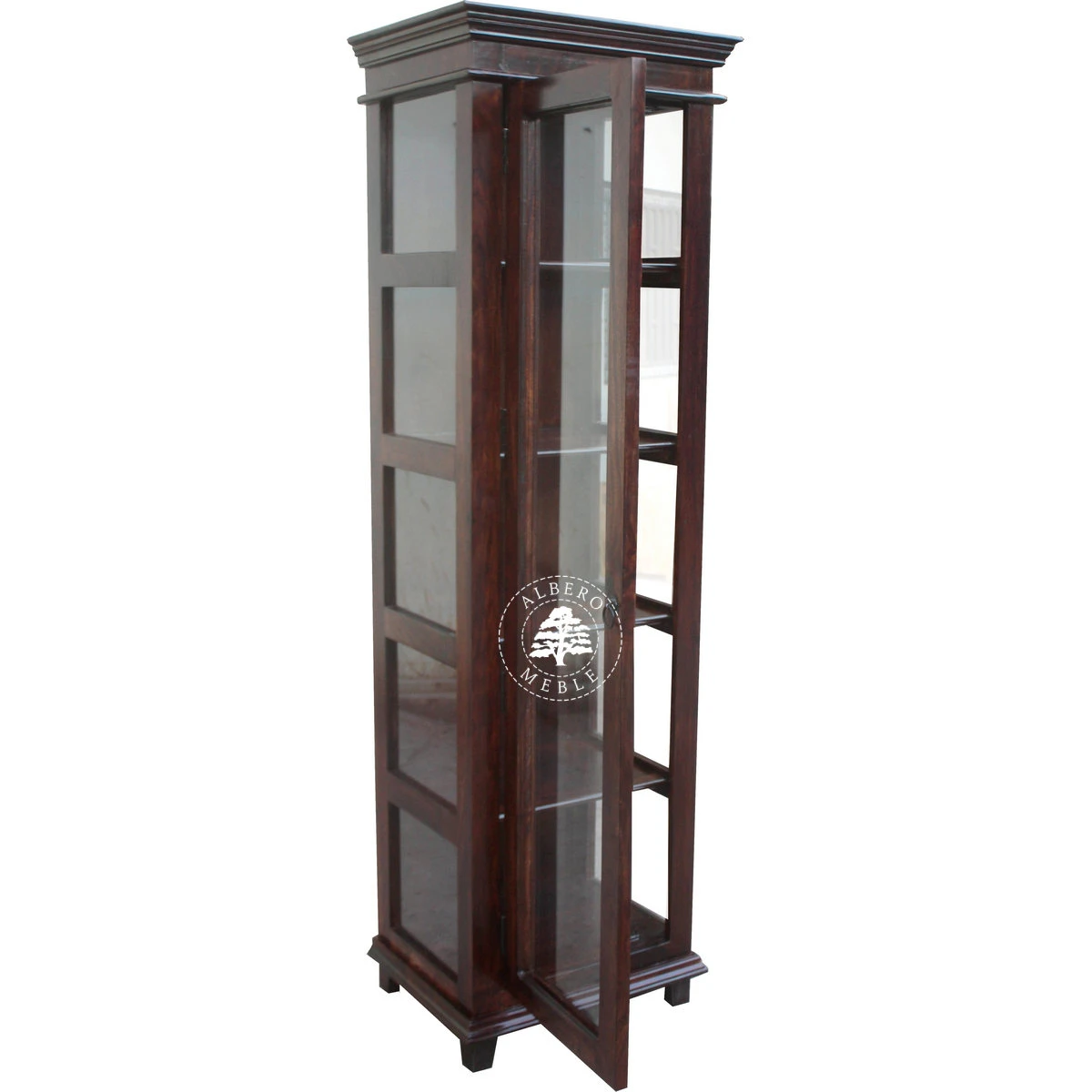 Stylowa jednodrzwiowa serwantka Albero z litego drewna