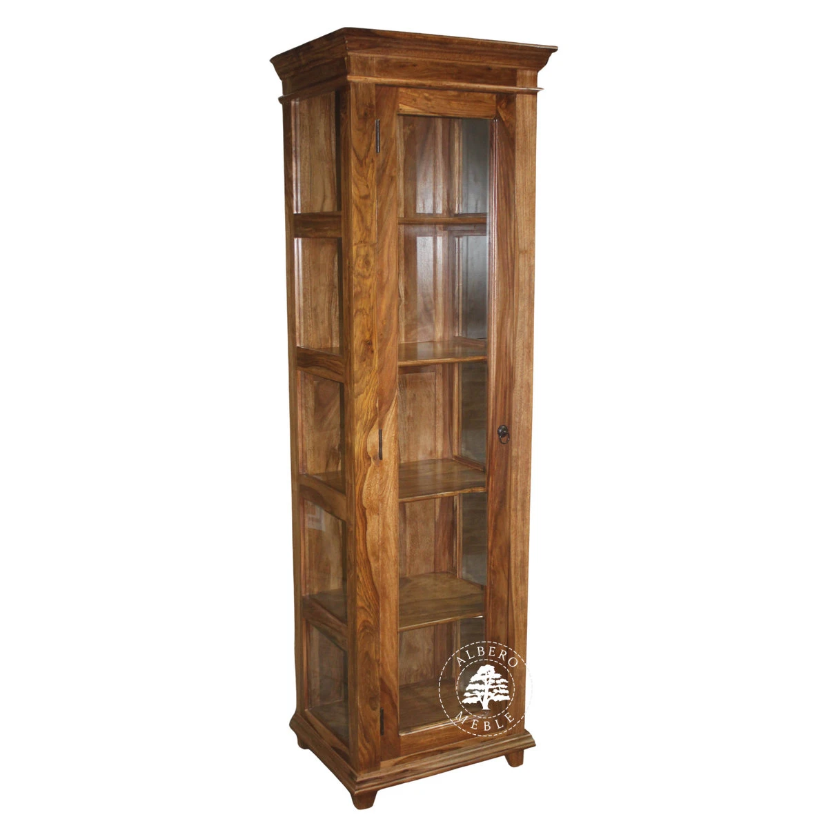 Stylowa jednodrzwiowa serwantka Albero z litego drewna