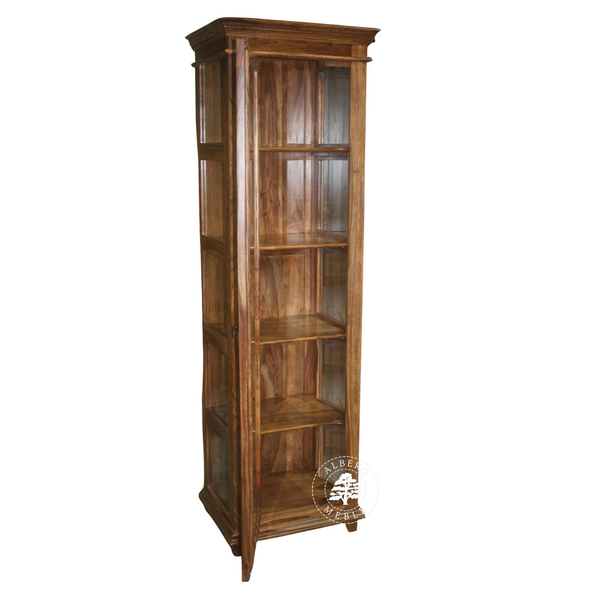 Stylowa jednodrzwiowa serwantka Albero z litego drewna