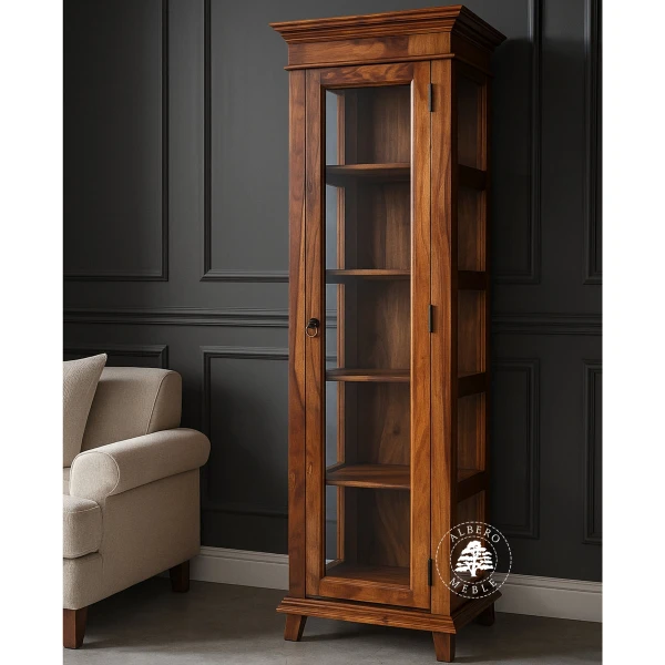 Stylowa jednodrzwiowa serwantka Albero z litego drewna