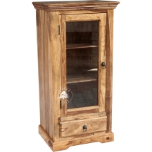 Klasyczna niska witryna z drewna do jadalni