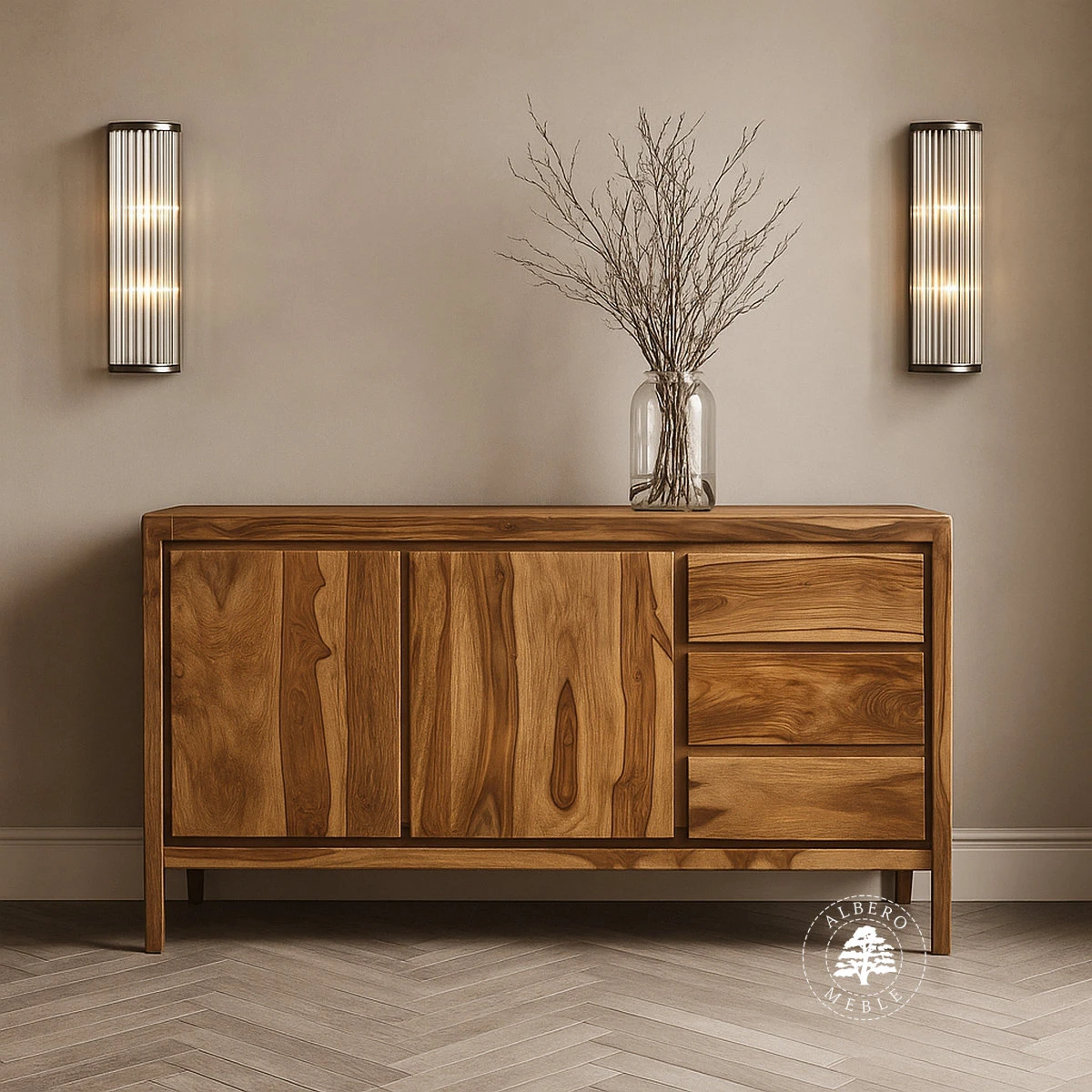 Drewniana komoda CITY z szufladami