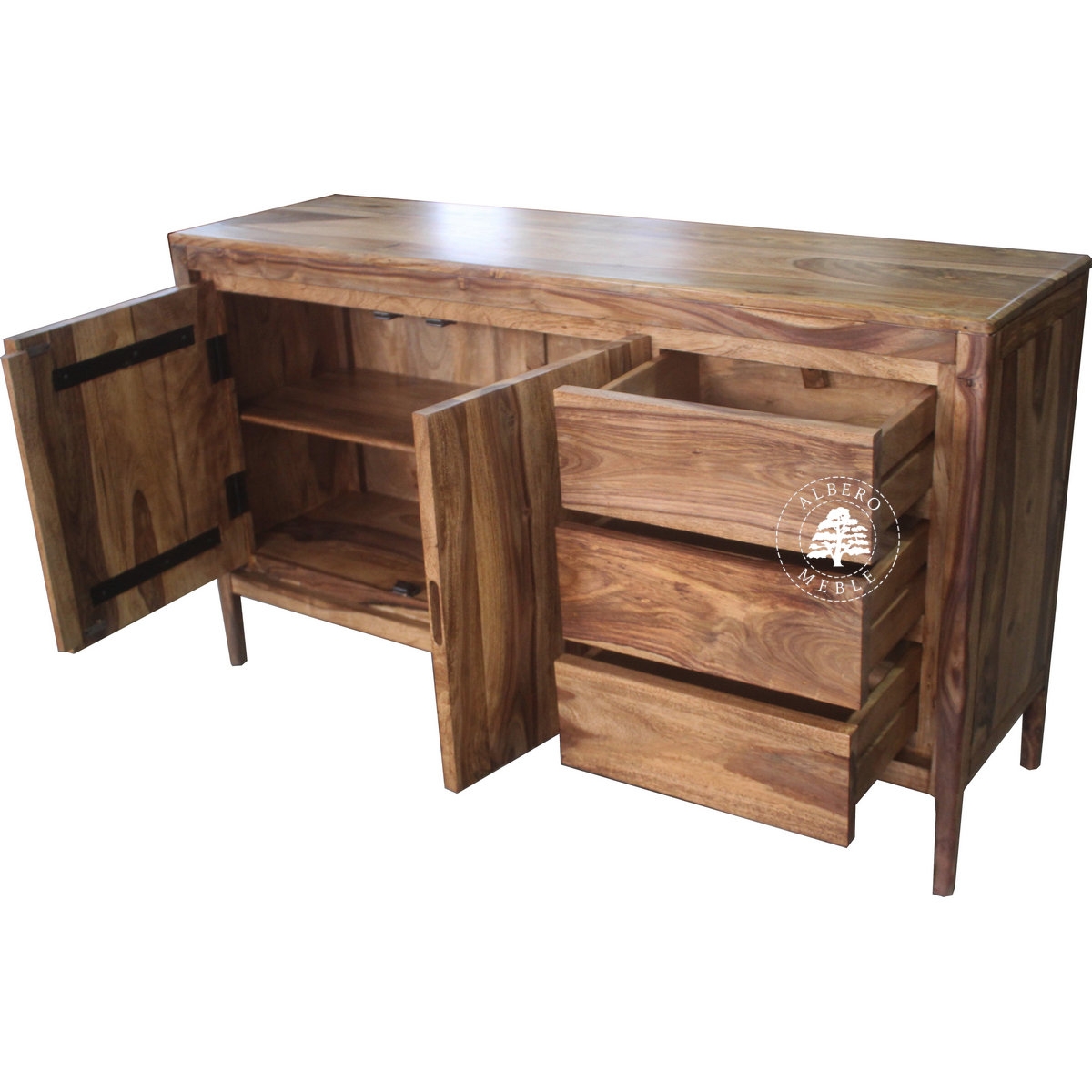 Drewniana komoda CITY z szufladami