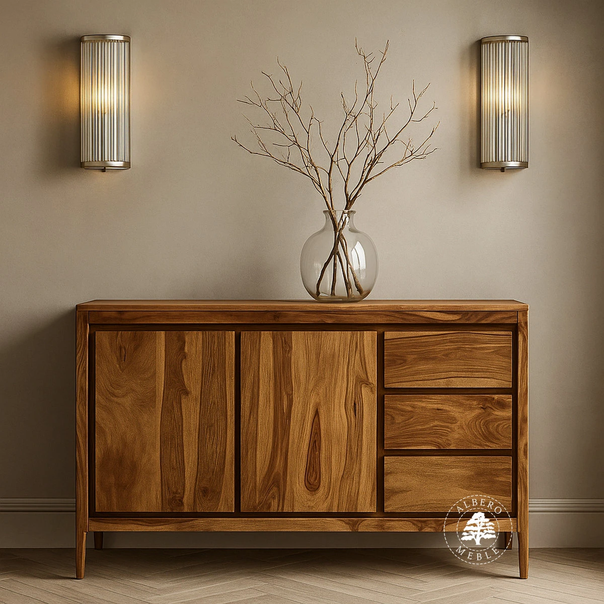 Drewniana komoda CITY z szufladami