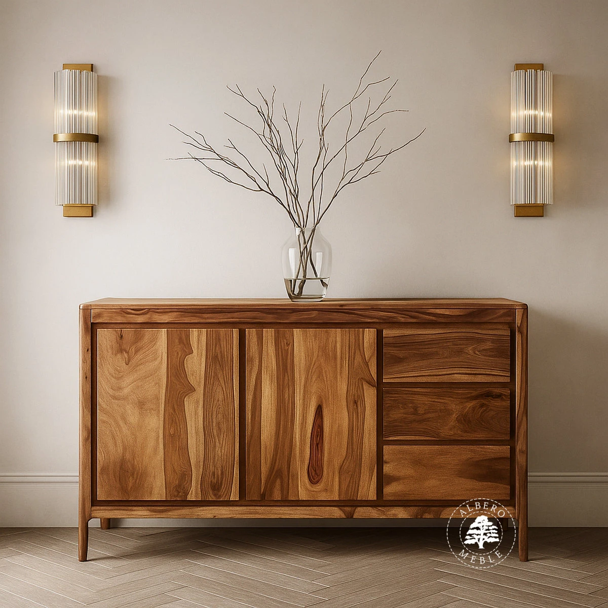 Drewniana komoda CITY z szufladami