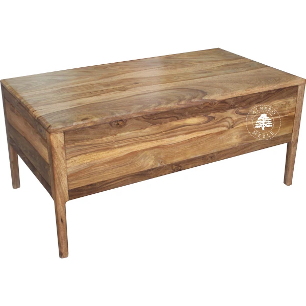 Stolik kawowy CITY z naturalnego drewna palisandru