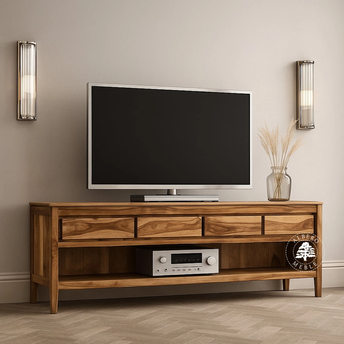 Komoda RTV CITY z drewna palisandrowego