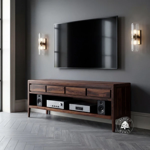 Komoda RTV CITY z drewna palisandrowego