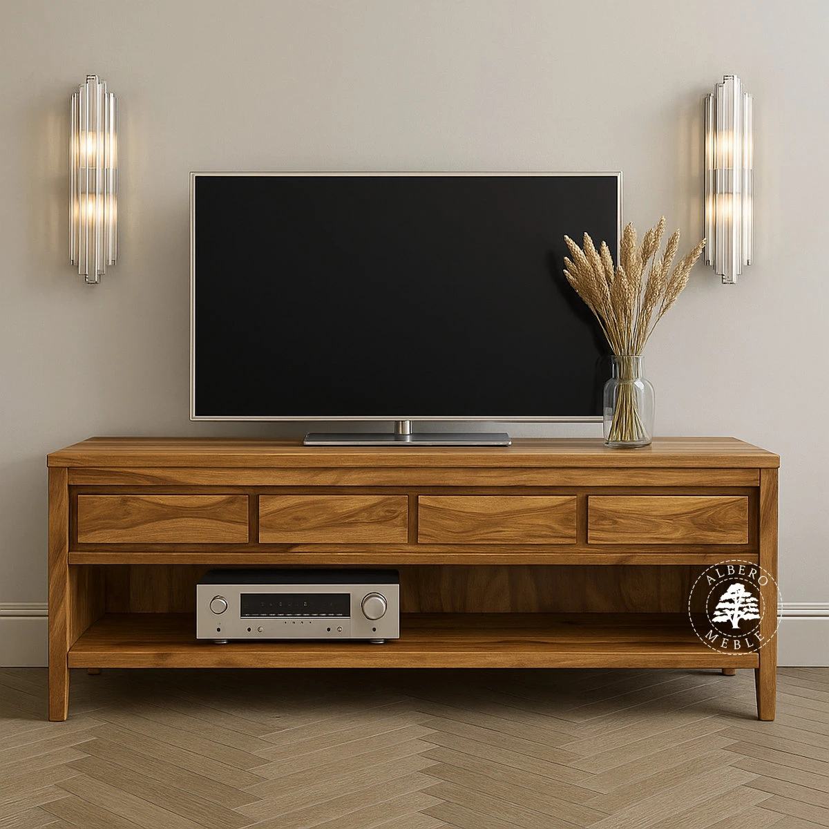 Komoda RTV CITY z drewna palisandrowego