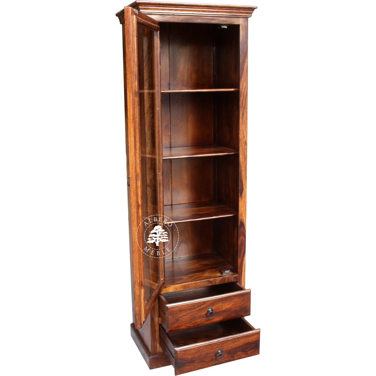 Witryna drewniana jednodrzwiowa klasyczna prawostronna