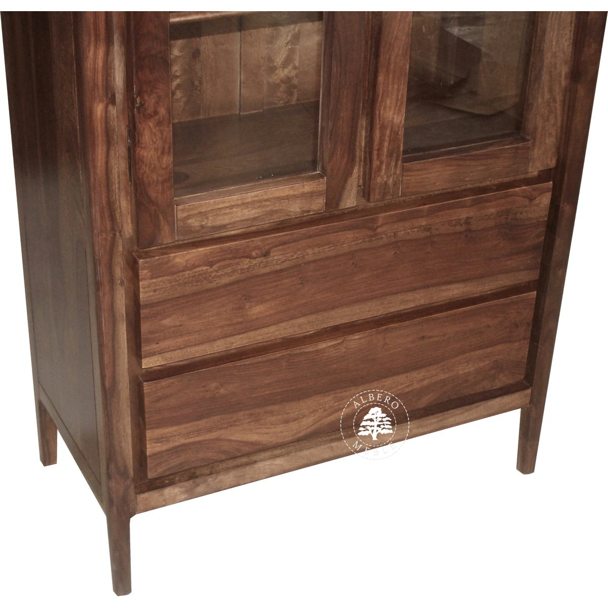 Witryna CITY z naturalnego drewna palisandrowego