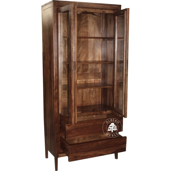 Witryna CITY z naturalnego drewna palisandrowego