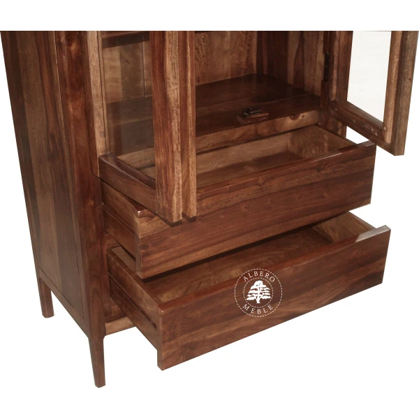 Witryna CITY z naturalnego drewna palisandrowego