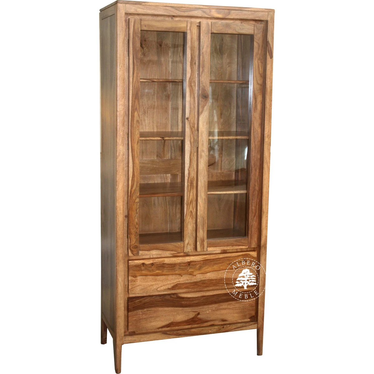 Witryna CITY z naturalnego drewna palisandrowego