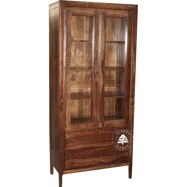 Witryna CITY z naturalnego drewna palisandrowego