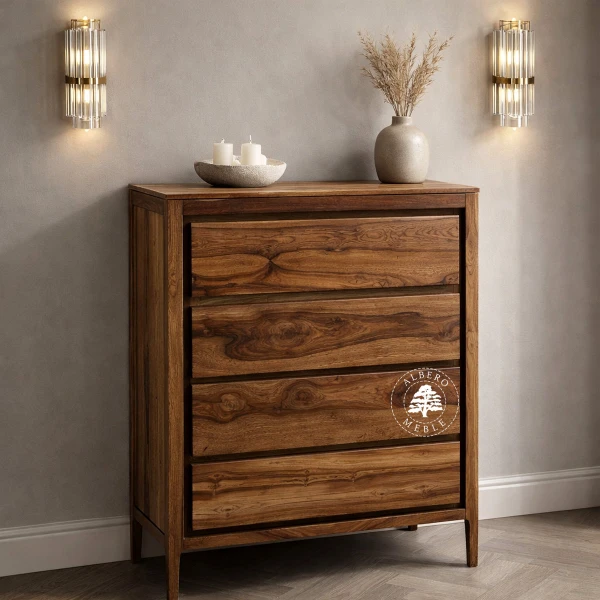 Komoda na bieliznę z litego drewna