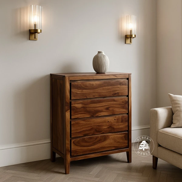 Komoda na bieliznę z litego drewna