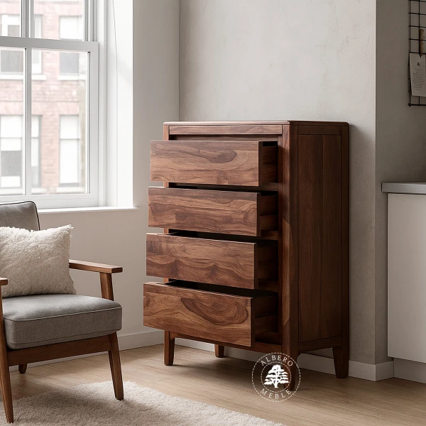 Komoda na bieliznę z litego drewna