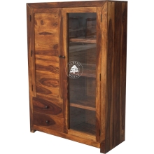 Szeroki kredens Modern Cube wykonany z drewna litego