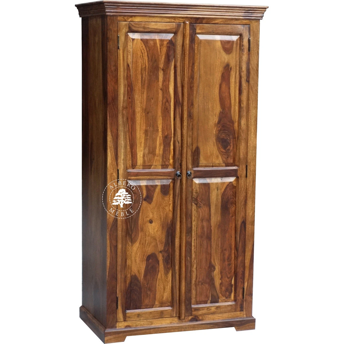 Wolnostojąca Drewniana Szafa w Stylu Kolonialnym