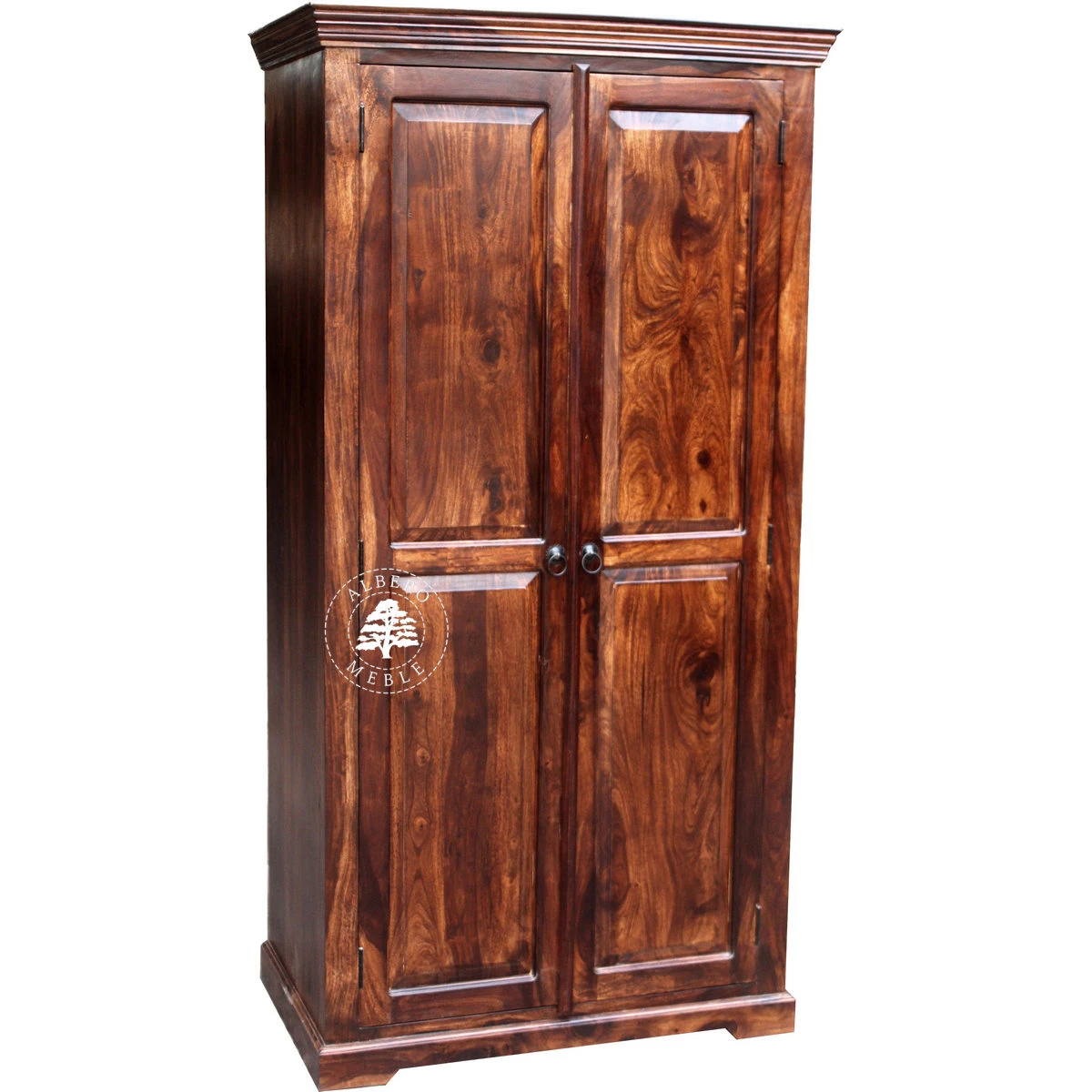 Wolnostojąca Drewniana Szafa w Stylu Kolonialnym