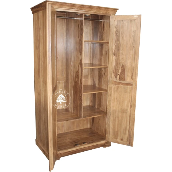 Wolnostojąca Drewniana Szafa w Stylu Kolonialnym