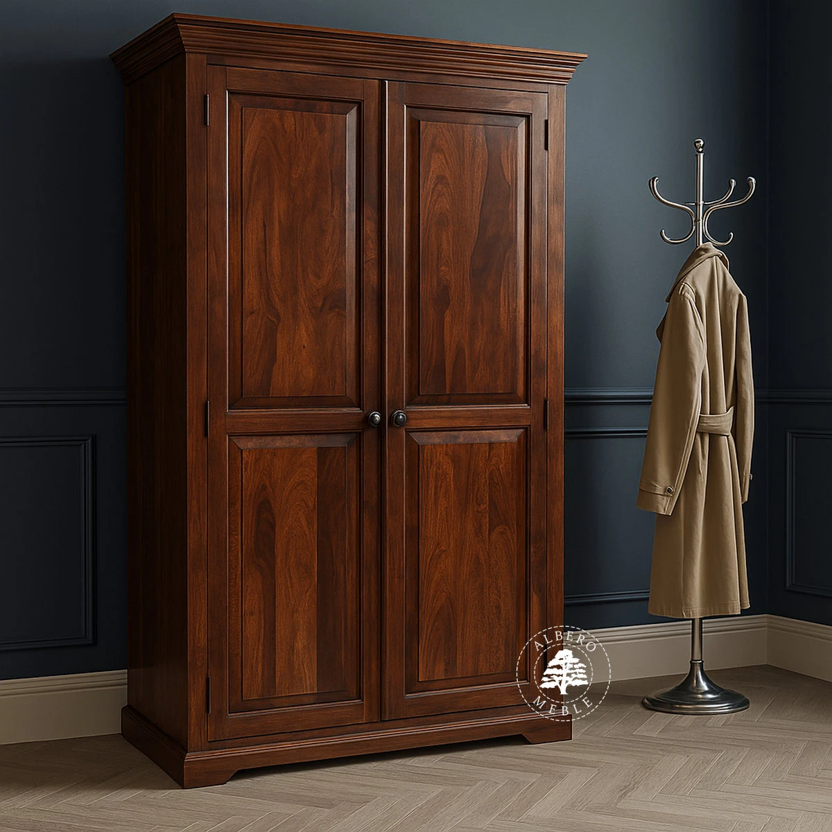 Kolonialna Szafa z Drewna Palisandru