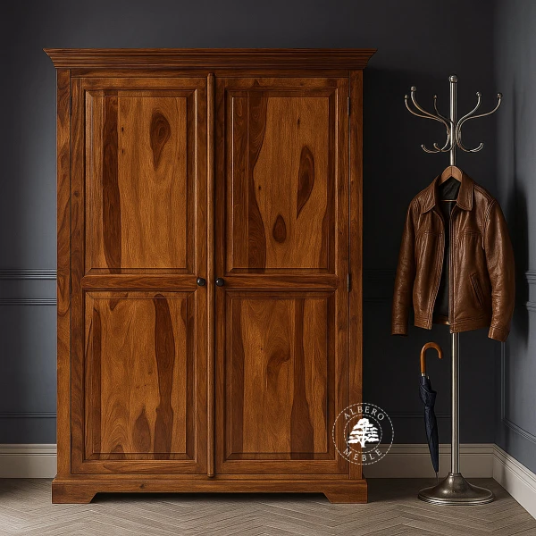 Duża Dwudrzwiowa Drewniana Szafa na Wymiar do Sypialni