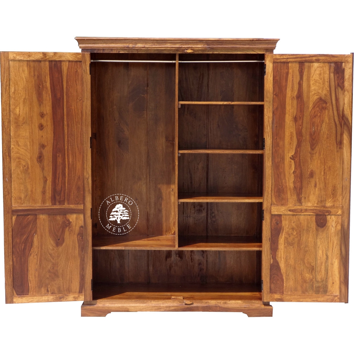 Duża Dwudrzwiowa Drewniana Szafa na Wymiar do Sypialni