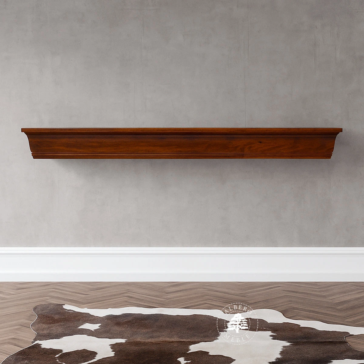 Klasyczna Półka drewniana z litego drewna