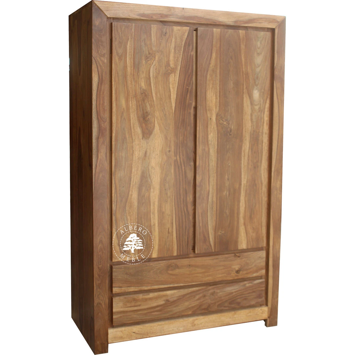 Nowoczesna Szafa z Litego Drewna Egzotycznego