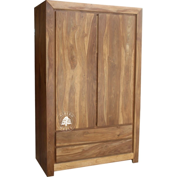 Nowoczesna Szafa z Litego Drewna Egzotycznego