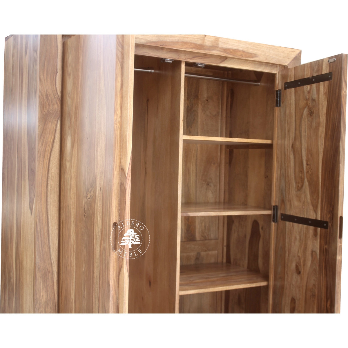 Nowoczesna Szafa z Litego Drewna Egzotycznego